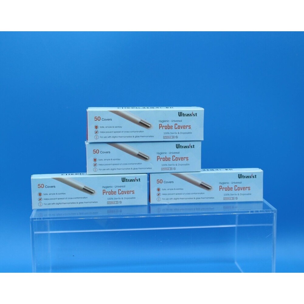 Ultrassist Thermometer Probe Covers Universal Clear 200 Count Sealed